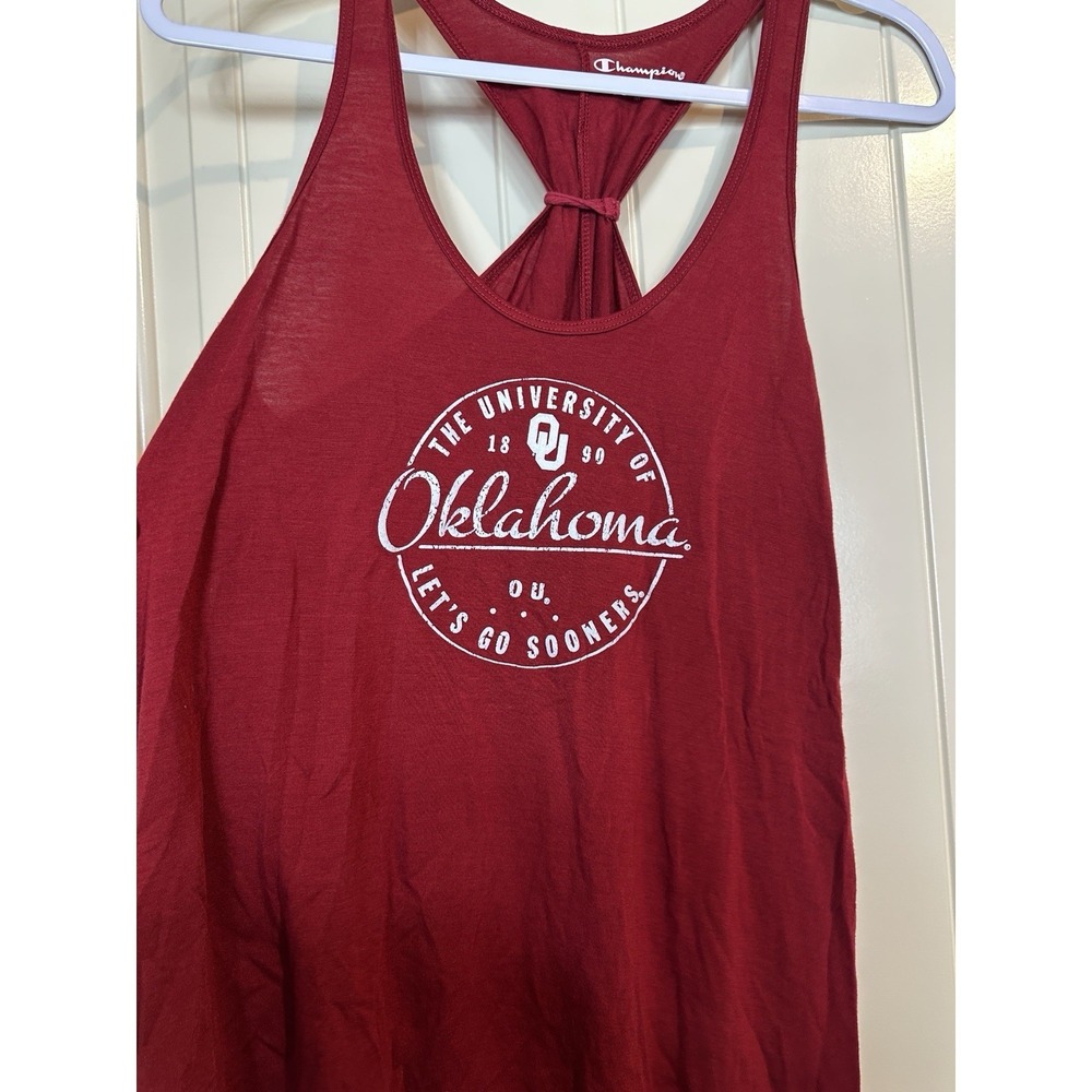 Champion Oklahoma Sooners Women's M Tank Top Red NCAA University of Oklahoma OU